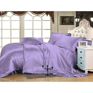 Solid Copper Satin Comforter Set 4 Piece Classic Bedding Home Use Woven Fabric Machine Washable - Product Image 5