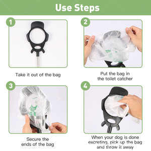 Recogedor de Excrementos de Perro Plegable, Manos Libres, para Todo Tipo de Perros, con 120 Bolsas - Product Image 5