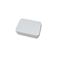 Boîte en métal rectangulaire à couvercle rabattable en stock, personnalisable pour le stockage