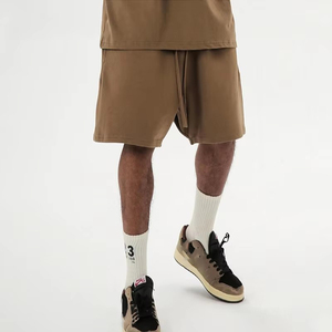 Shorts de sport Joggers Streetwear 275Gsm en molleton 100% coton avec cordon de serrage à la taille, logo personnalisé en relief, shorts de jogging d'été - Product Image 2