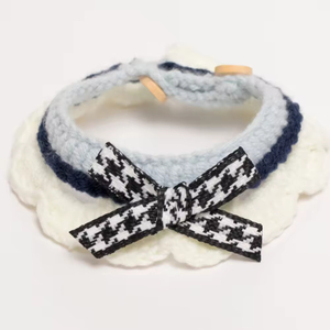 Collare in morbida pelle di lusso giapponese per gatti, con stampa fantasia, decorato con piume in lega, sciarpa per gattini, asciugamano per cani, accessori per animali domestici - Product Image 5