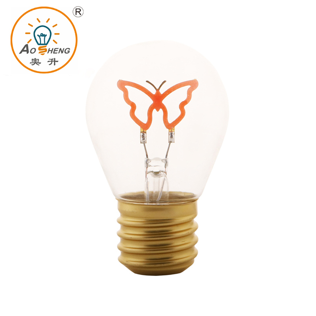 Rechargeable 5V USB LED Butterfly Light Bulb USB LED Smiley Face Light Bulb USB LED Heart Light Bulb