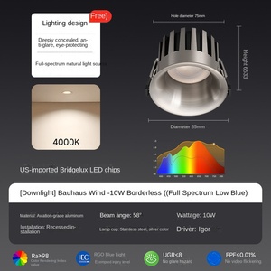 ไฟ LED COB 10W สีเทาเข้ม ติดผนังแบบวอลวอชเชอร์ ไฟสปอตไลท์แบบฝัง ปรับความสว่างได้ รับประกัน 3 ปี - Product Image 3