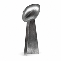 Trophée de football américain Weivista en résine argentée, sculpture artisanale, prix de la ligue de championnat