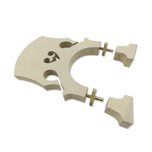 Accessoires pour violoncelle et violon : touche en ébène et érable, chevalet à pieds hauts, touche non polie, séparée - Product Image 3