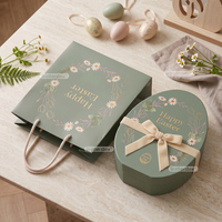 Cajas de Regalo de Pascua de Cartón Hechas a Mano de Lujo con Forma de Huevo para Niños, con Inserto