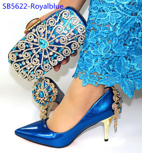 Conjunto de <span class=keywords><strong>zapatos</strong></span> y bolsos africanos de champán de último diseño, <span class=keywords><strong>zapatos</strong></span> nigerianos de moda y bolso a juego - Product Image 2