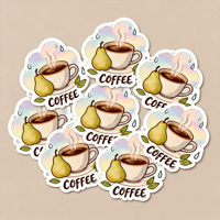 Autocollant adhésif en PVC avec logo personnalisé, étiquettes de café imprimées UV auto-adhésives, étiquettes d'emballage pour sachets de café