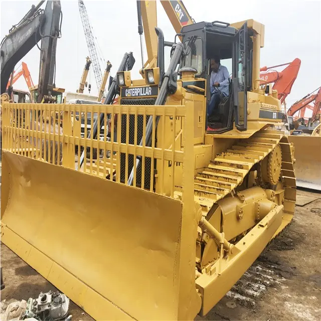 สภาพเกือบใหม่มือสอง Caterpillar D8R D7R รถปราบดินตีนตะขาบในราคาต่ํามือสอง CAT D8R D7R Bulldozer ในประเทศจีนเพื่อขาย
