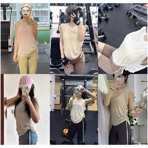 Débardeur de sport uni sans manches pour femme, fin et ample, design simple, idéal pour la course, l'entraînement et le yoga, séchage rapide - Product Image 6