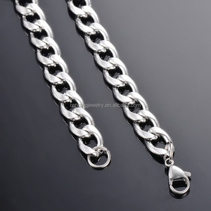 RQステンレススチールチェーンネックレス女性用男性ロングヒップホップネックレスネックファッションジュエリーアクセサリーフレンズギフト - Product Image 5