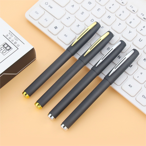 Cao su coced Tùy chỉnh màu đen và vàng bút khuyến mại cảm ứng mềm Gel bút với logo - Product Image 5