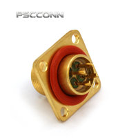 Konektor Bundar Hermetik PSCCONN MX12K4T, Konektor Penerbangan 4 Pin, Sambungan Kedap Vakum Kaca-ke-Logam, Steker & Soket