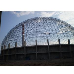 LF Toiture métallique voûtée préfabriquée Structure en acier Boule boulonnée Dôme de stockage Arche de construction Hangar à charbon - Product Image 6