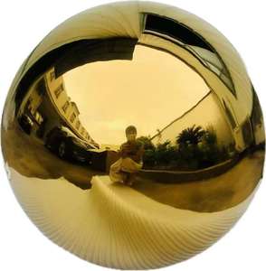 Sfera decorativa in ottone dorato in acciaio inossidabile per casa e giardino 100mm-1000mm - Product Image 6