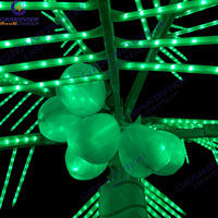 Vente en gros d'usine, arbre artificiel lumineux LED de 3 mètres, 24V, RGB, palmier en éclairage LED