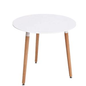 <span class=keywords><strong>Mesa</strong></span> de comedor redonda de madera MDF, venta al por mayor, proveedores de China, nueva producción, aspecto escandinavo, estilo nórdico, 60cm70cm80cm - Product Image 1
