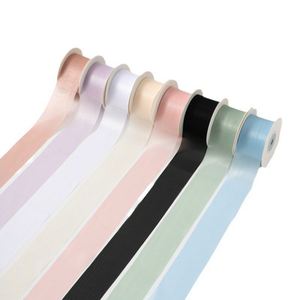 Ruban gros-grain en soie de lait douce couleur unie 4 cm, 100 yards, en soie véritable écologique pour emballage cadeau de Noël, cheveux et arc-en-ciel - Product Image 4