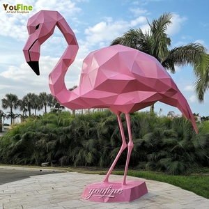 Centro comercial Decoración <span class=keywords><strong>Acero</strong></span> inoxidable Flamingo Metal Escultura - Product Image 5