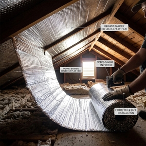 Isolation en feuille réfléchissante <span class=keywords><strong>pour</strong></span> économiser l'énergie, feuille d'isolation <span class=keywords><strong>thermique</strong></span> en aluminium à bulles, moderne <span class=keywords><strong>pour</strong></span> toit en métal, grenier, mur - Product Image 5