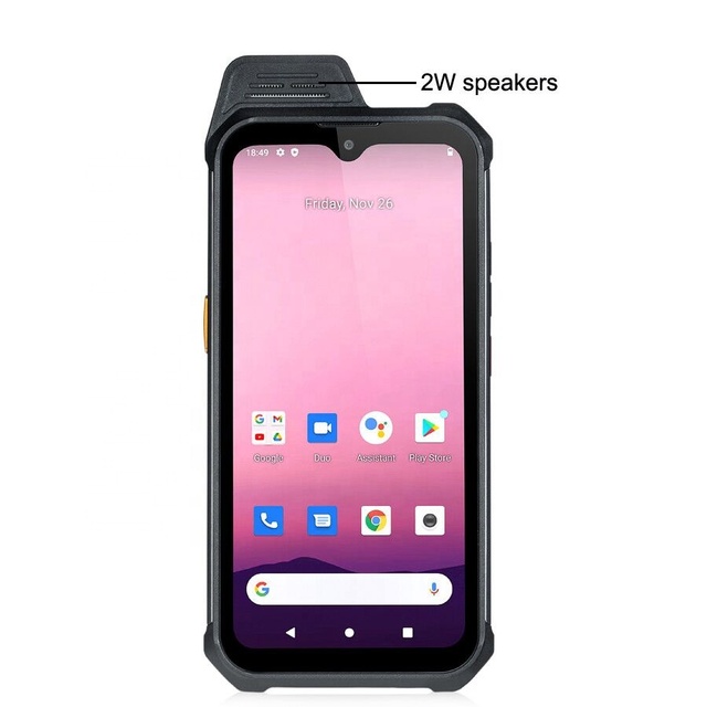 V710 Android 11 Fingerprint Recognition NFC Memory 6.3inch Rugged Smart Phone With Push to Talk