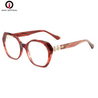 Vente en gros de montures optiques en acétate de qualité supérieure, colorées, durables, de style œil de chat, avec logo personnalisé, lunettes pour femmes