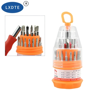 Kit de <span class=keywords><strong>tournevis</strong></span> multi-embouts industriel LXD 31 1 avec poignée en plastique, support d'embouts et pointe magnétique pour réparation de téléphones et disques durs – Outils à main - Product Image 2