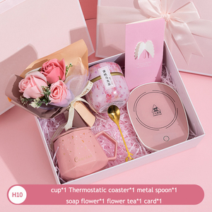 Ins style ensemble cadeau fête des mères avec ventilateurs tasse à café serviette <span class=keywords><strong>parapluie</strong></span> Unique boîte cadeaux de remerciement pour femmes - Product Image 5