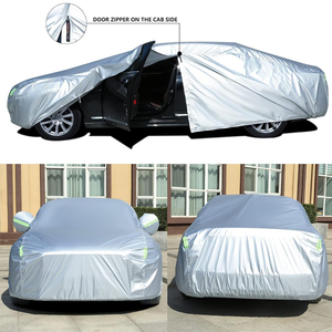 Housse de <span class=keywords><strong>voiture</strong></span> complète Pulato LT-CC-2 de haute qualité, 2 couches, fermeture éclair, imperméable/protection UV, prévention de la neige et de la glace, rejet de 99% des UV/90% des IR - Product Image 2