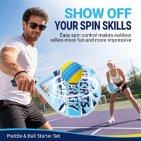 Ensemble de paddle-tennis junior avec logo personnalisé, kit de paddle pour jeunes débutants avec balle en mousse silencieuse Typti