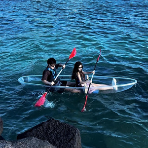 Kayak WOLANG 3,36 m en polycarbonate transparent avec siège EVA de luxe et accessoires complets pour <span class=keywords><strong>la</strong></span> pêche en lac et en mer - Product Image 4