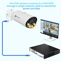 Cámara IP PoE Bullet de 8MP con Chipset ISP Avanzado, Sensor de 1/1.8'', Visión Nocturna a Todo Color 24/7, Detección Humana por IA, Seguridad para Exteriores