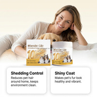 Compléments alimentaires naturels pour animaux de compagnie pour la repousse des poils, poudre pour la croissance du pelage des chiens, booster nutritionnel pour la santé de la peau des chats, pour un pelage plus lisse