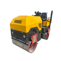 Mini rouleau compresseur de 800 kg pour le pavage des sentiers, avec démarrage électrique et moteur à entraînement hydraulique