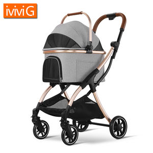 Çin'den toptan 268 havacılık alüminyum evcil hayvan arabası kediler köpekler için şok emilimi ile lüks katlanır Oxford bez sepet - Product Image 2