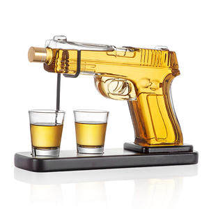 Offre Spéciale : Ensemble de Carafe à Whisky en Verre, <span class=keywords><strong>Bouteille</strong></span> Revolver, Carafe en Verre, Contenant en Verre, Carafe Pistolet, <span class=keywords><strong>Bouteille</strong></span> en Verre en Forme de Pistolet AK 47 - Product Image 1