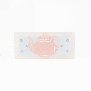 Pinza de Pelo Mini de Acetato Rosa de 6.1cm con Diseño Creativo, Pinza de Pelo Cuadrada con Adornos Dulces para Niñas, Personalización de Joyería - Product Image 5