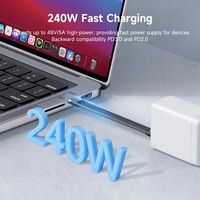 Cable de Datos USB4 Portátil Gris de Doble Cabeza, Cable Thunderbolt 3 USB-C Tipo C Completamente Funcional