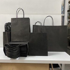 Wholesale Large Black Packaging <strong>Bag</strong> Gift Toilet <strong>Paper</strong> <strong>Bag</strong> <strong>With</strong> Own LOGO Sacola De Papel Hdpk - Product Image 3