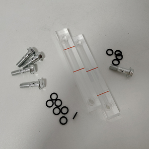Jauge de niveau d'huile transparente Mengma Center Distance φ130 avec vis de montage et joints pour compresseur d'air XYW - Product Image 2