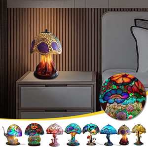 Lampe de nuit en résine LED Lampe de table Champignon magique Intérieur Chargement USB Creative Colorful Luminescent Cadeaux fantaisie - Product Image 2