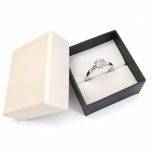Custom Logo Rigid Paper <b>Ring</b> <b>Box</b> In Stock Luxury Jewelry Gift <b>Box</b> Wholesale Wedding Engagement Earring Necklace Packaging - Product Image 4