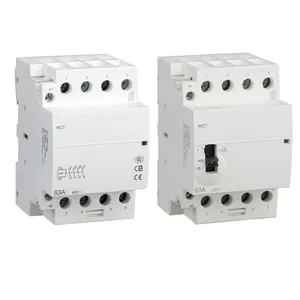 Contactor Modular TOCT1 2P 25A 220V/230V 50/60HZ para el hogar, contactor Modular con interruptor de Control Manual 2NO o 1NO 1NC o 2NC