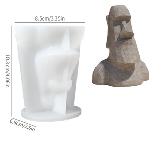 แม่พิมพ์เทียนซิลิโคนรูปทรงเรขาคณิตแบบนามธรรมขนาดใหญ่ ปลอดภัยต่อสิ่งแวดล้อม ใช้กับเครื่องล้างจานได้ ตกแต่งบ้าน แม่พิมพ์เทียนหอม - Product Image 6