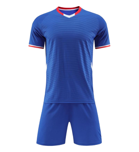 Maglia da Calcio da Uomo a Maniche Corte Traspirante ad Asciugatura Rapida con Logo Personalizzato, Maglietta da Calcio Estiva per Allenamento, Uniforme di Squadra, <span class=keywords><strong>Top</strong></span> OEM - Product Image 5