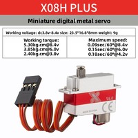 Servomoteur numérique à micro-engrenages métalliques KST X08 Plus X08H Plus V6.0 HV pour compétitions F3K F5K F5D DLG, pièces pour avions RC et planeurs