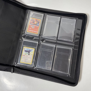 Album de cartes à collectionner à 4 compartiments en cuir PU épais, étanche et résistant à l'usure, avec fermeture éclair, idéal pour l'affichage – Meilleures ventes - Product Image 2