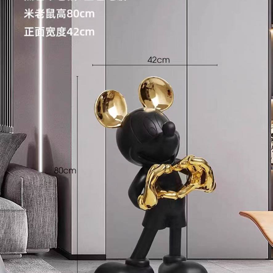 Que el corazón Mickey 80cm-oro negro