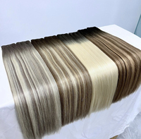 Cheveux russes Remy de haute qualité pour extensions de cheveux, qualité 12A, cheveux humains vierges, ondulation lisse, toutes les couleurs, 18-24