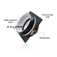 Spot LED GX53 encastré ou en saillie All Stars Factory, boîtier en acier et aluminium blanc, cadre réglable